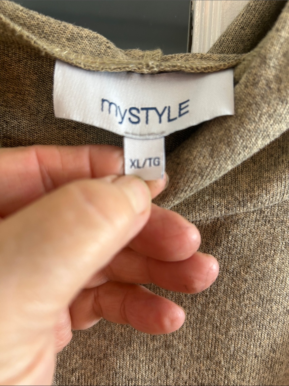 A22.       mySTYLE Hoodie Dress in Heathered Olive - Picture 2 of 4